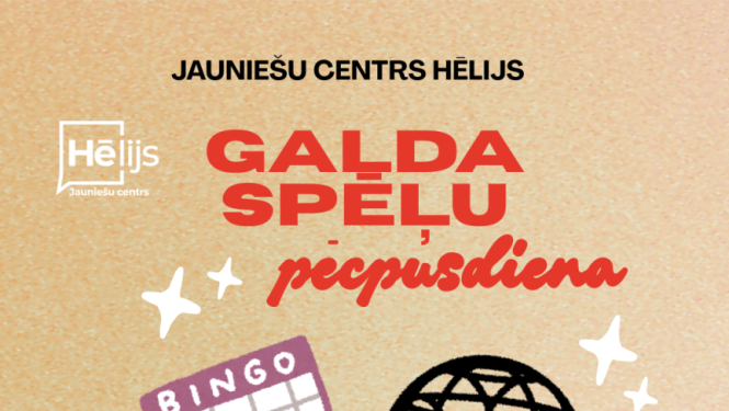 galda spēles Jauniešu centrā "Hēlijs"