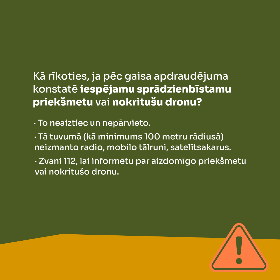 Rīcības algoritms iespējama gaisa apdraudējuma gadījumā